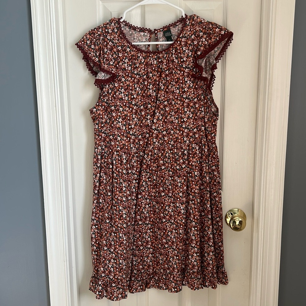 ⚜️ Wild Fable Brown and white Floral Dress